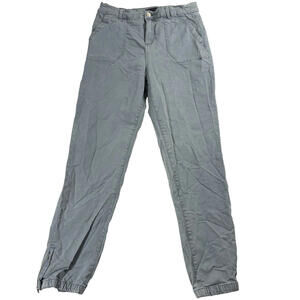 M&S Collection Pants Womens 14LN Gray Utility Ankle Zip Jogger Y2K Streetwear